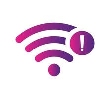 geen wifi draadloos pictogram vector verloopkleur