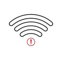 geen wifi draadloze pictogram vector. geen wifi-verbindingspictogram. geen draadloze verbindingen vector