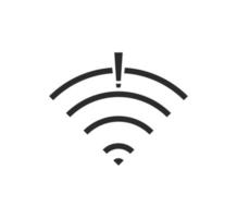 geen draadloze verbindingen, geen wifi-pictogramtekenvector vector