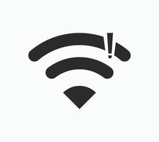 geen draadloze verbindingen, geen wifi-pictogramtekenvector vector