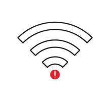 geen wifi draadloze pictogram vector. geen wifi-verbindingspictogram. geen draadloze verbindingen vector