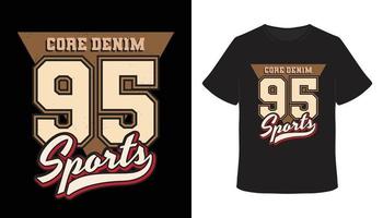 vijfennegentig sport typografie t-shirt ontwerp vector