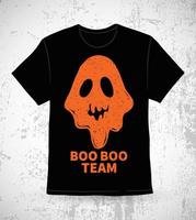 halloween ghost boo boo team t-shirt ontwerp vector