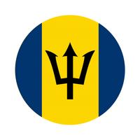 Ronde vlag van Barbados. vector