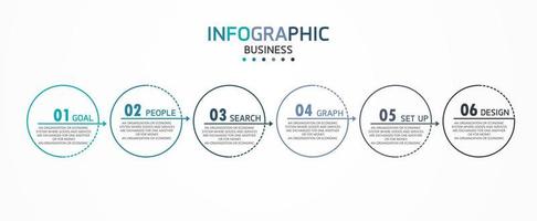 tijdlijn infographic sjabloon presentatie bedrijfsidee met pictogrammen, opties of stappen. infographics voor zakelijke ideeën kunnen worden gebruikt voor gegevensafbeeldingen, stroomdiagrammen, websites, banners. vector