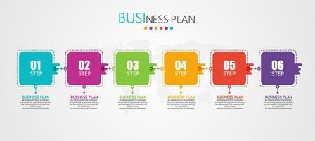 tijdlijn infographic sjabloon presentatie bedrijfsidee met pictogrammen, opties of stappen. infographics voor zakelijke ideeën kunnen worden gebruikt voor gegevensafbeeldingen, stroomdiagrammen, websites, banners. vector
