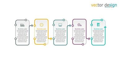 tijdlijn infographic sjabloon presentatie bedrijfsidee met pictogrammen, opties of stappen. infographics voor zakelijke ideeën kunnen worden gebruikt voor gegevensafbeeldingen, stroomdiagrammen, websites, banners. vector