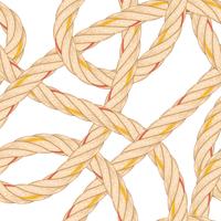 Naadloos patroon met touw buigen. vector