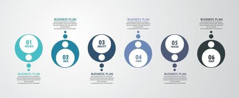 tijdlijn infographic sjabloon presentatie bedrijfsidee met pictogrammen, opties of stappen. infographics voor zakelijke ideeën kunnen worden gebruikt voor gegevensafbeeldingen, stroomdiagrammen, websites, banners. vector