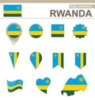 Rwandese vlag collectie vector
