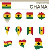 ghana vlag collectie vector