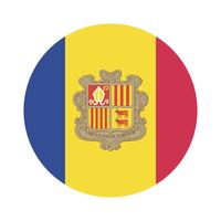 Ronde vlag van Andorra. vector