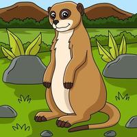 meerkat cartoon vector gekleurde illustratie