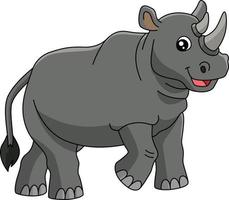 neushoorn cartoon clipart vectorillustratie vector