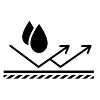 waterdicht, valbestendig. pictogram voor vervuiling en vloeistofbescherming vector