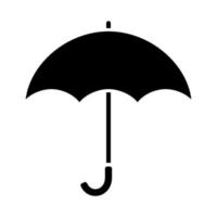 paraplu pictogram. open paraplu in glyph. illustratie voor mobiele apps, web. symbool voor waterbescherming vector