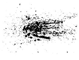 Abstracte zwarte inkt plons waterverf, Splash aquarel spuit textuur geïsoleerd op een witte achtergrond. Vector illustratie.
