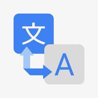 vertaler icoon, logo. twee vierkanten en pijl. vertalen symbool geïsoleerd op een witte achtergrond. taal vertaling pictogram vector. vector