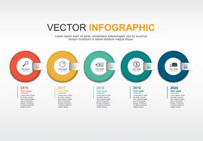 infographic elementenontwerp met 5 opties vector