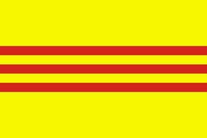 Zuid-Vietnamese vlag vector pictogram. de vlag van Zuid-Vietnam.