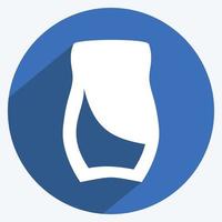 koffiefles icoon in trendy lange schaduw stijl geïsoleerd op zachte blauwe achtergrond vector