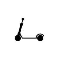 scooter, kick scooter solide vector illustratie logo pictogrammalplaatje. geschikt voor vele doeleinden.