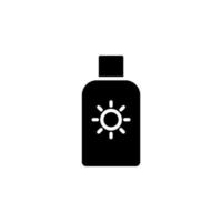 sunblock, zonnebrandcrème, lotion, zomer solide pictogram vector illustratie logo sjabloon. geschikt voor vele doeleinden.