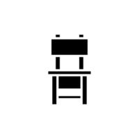 stoel, stoel solide vector illustratie logo pictogrammalplaatje. geschikt voor vele doeleinden.