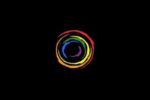 abstracte kleurrijke cirkel verf splash logo ontwerp vector