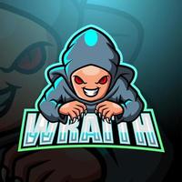 Wraith mascotte esport logo ontwerp vector