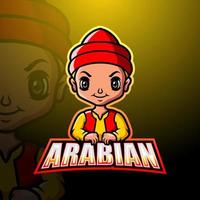 arabische man mascotte logo ontwerp vector