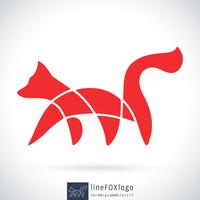 Line fox-logo vector