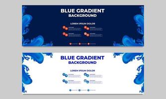 sjabloon voor abstracte blauwe gradiënt horizontale banner vector