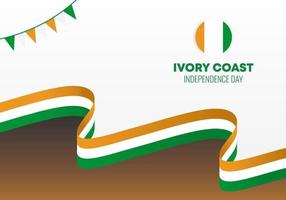 Ivoorkust onafhankelijkheidsdag achtergrond op 7 en 8 augustus vector