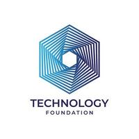 abstract hexagon blend tech logo-ontwerp vector