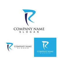 r brief logo ontwerp vector