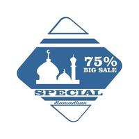 eenvoudig vectorontwerp ramadan grote korting perfect voor stickers, slogans, sjablonen en meer vector