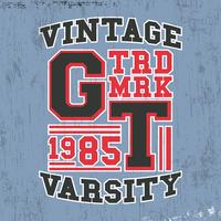 Varsity vintage stempel vector