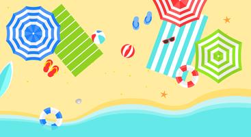 Zomervakantie, zomer strand poster vectorillustratie vector