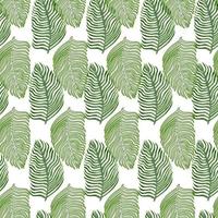 organisch palmblad naadloos patroon met hand getrokken gebladertedruk. eenvoudige kleur achtergrond. vectorillustratie voor seizoensgebonden textiel. vector