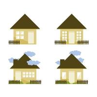 set van eenvoudige huis vectorillustraties vector