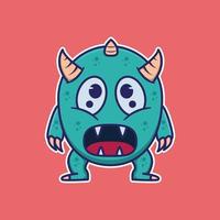 vectorillustratie van schattig monster vector