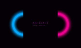 futuristische sci-fi abstracte roze en blauwe neonlichtvormen op zwarte achtergrond. exclusief behangontwerp voor poster, brochure, presentatie, website etc. vector