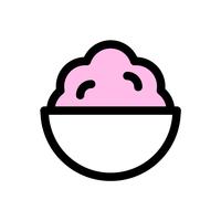 Soft serve vector, Sweets gevulde pictogram bewerkbare omtrek vector