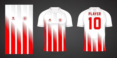 rode sportshirt jersey ontwerpsjabloon vector