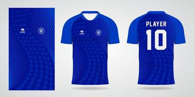 blauw sportshirt jersey ontwerpsjabloon vector