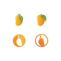 plat ontwerp met mango-logo vector