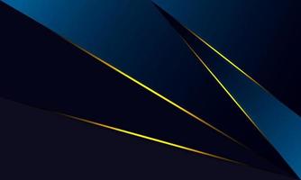 abstracte blauwe veelhoek driehoeken vorm patroon achtergrond met gouden lijn en verlichting effect luxe stijl. illustratie vector digitale technologie ontwerpconcept.