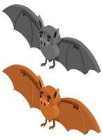 3D-ontwerp voor twee vleermuizen vector