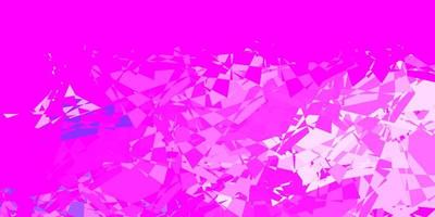 lichtpaarse, roze vector achtergrond met driehoeken, lijnen.